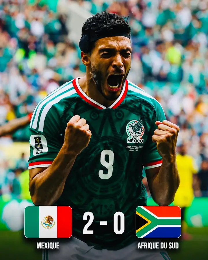 Football/ Coupe du Monde: Le Mexique domine l’Afrique du Sud et s’impose avec autorité ! ‎